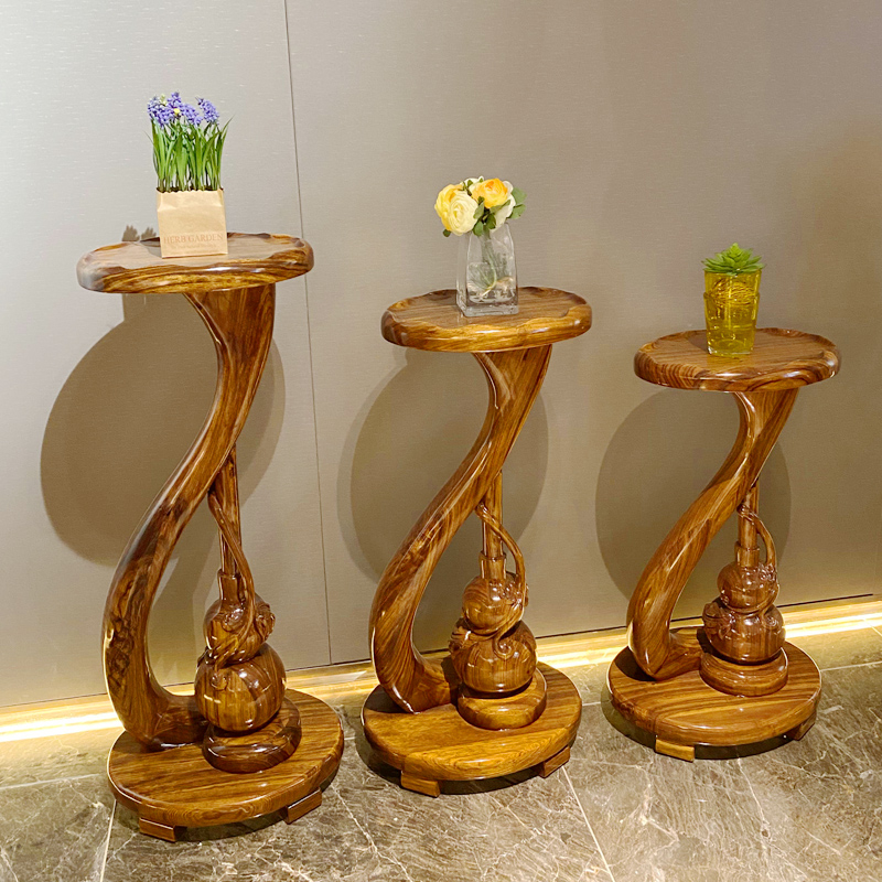 乌金木欧洛仕置物欧式花架花盆架