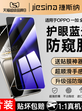 适用一加Ace5至尊版钢化膜1加Ace5Pro手机1+Ace3v防窥膜1十Ace2v全屏aec5竞速版蓝光防窥por电竞保护贴膜防摔
