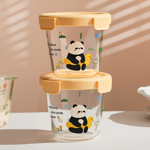 高颜值汤盒外带玻璃汤碗带盖可微波炉加热专用饭盒上班族带饭餐盒