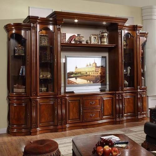 美式电视柜欧式客厅背景