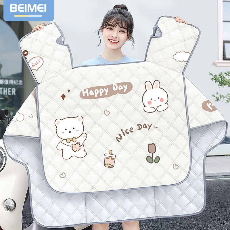 备美夏季电动车电瓶车档风被防晒夏天挡风被薄款挡雨电车防晒被