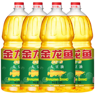 金龙鱼精选大豆油1.8L*6桶 转基因食用色拉油批发商用整箱