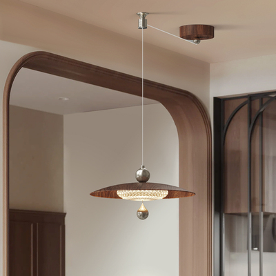 铭琢中古原木风餐厅吊灯可调