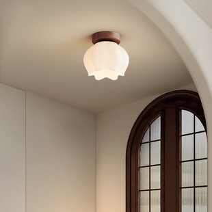 铭琢中古风花苞过道灯吸顶灯单头长条形明装走廊灯入户门厅衣帽间