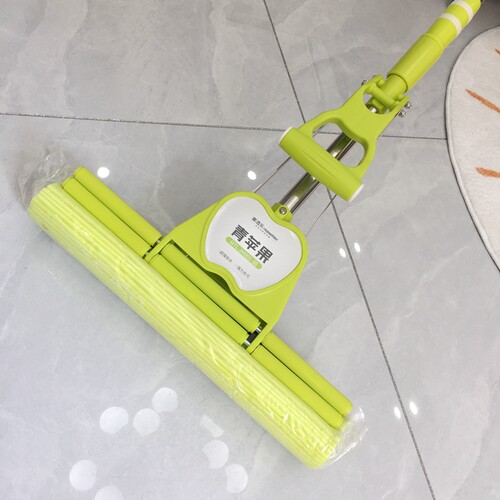 美添乐家用滚轮胶棉拖把不锈钢杆