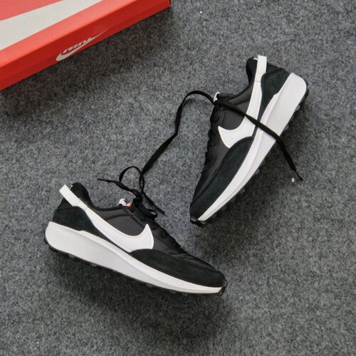 Nike Waffle Debut 轻便 低帮 生活休闲鞋 男款 黑白DH9522-001