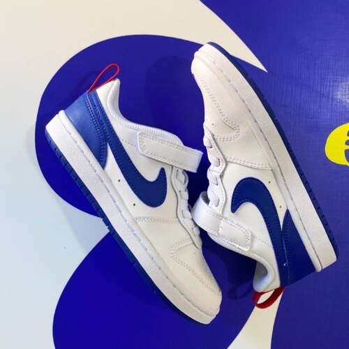 Nike Low 2 舒适百搭 低帮 板鞋 白蓝红 中小童 BQ5451-113