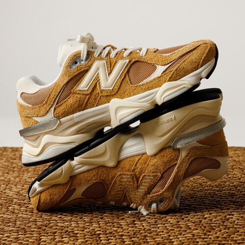 New Balance NB 9060 柔软舒适低帮跑步鞋 男女同款 绿米U9060HMT