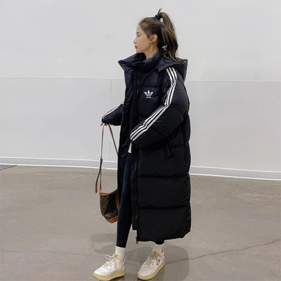 羽绒服男女同款中长款过膝加厚保暖外套冬季新款连帽面包服潮牌