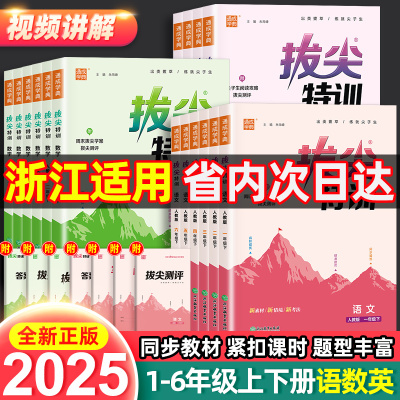 浙江专用】2025秋小学拔尖特训一二三四五六年级上册语文数学英语人教版北师苏教版译林版通成学典教材同步提优训练笔记课时作业本