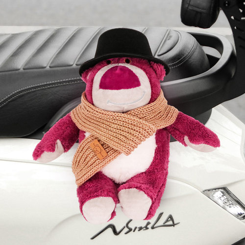 爱玛爱朵qb33电动车装饰品公仔卫士ab51车尾毛绒玩偶挂件配件摆件