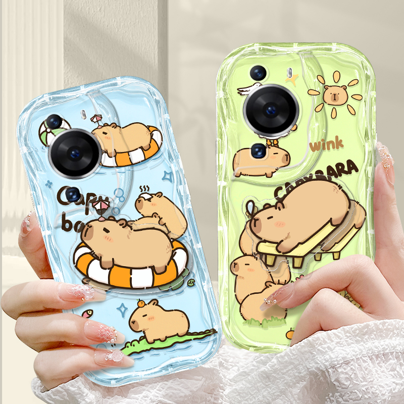 适用于华为p60奶油纹水豚