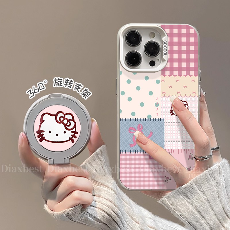 适用红米Note14手机彩银支架壳