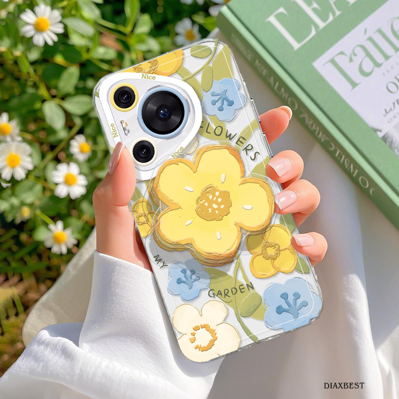 适用于华为P70手机壳软壳黄花