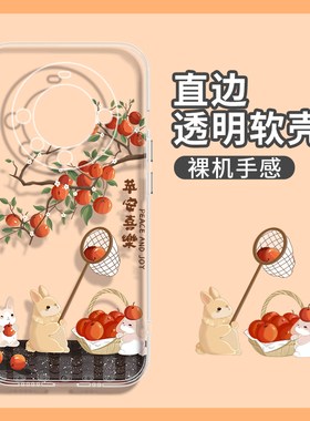 新年平安适用于华为mate60手机壳50全包40pro直边硅胶30橘猫5g可爱男女Mate60/40rs保时捷设计mt20高级透明10