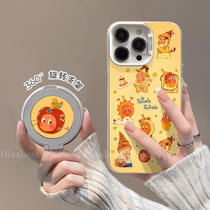 适用红米Note14手机彩银支架壳