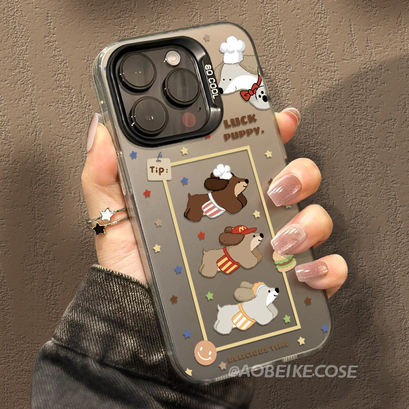 适用于苹果15手机壳新款彩银硬壳