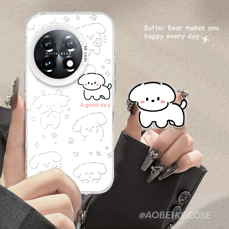 适用于一加11乖汪彩银硬壳