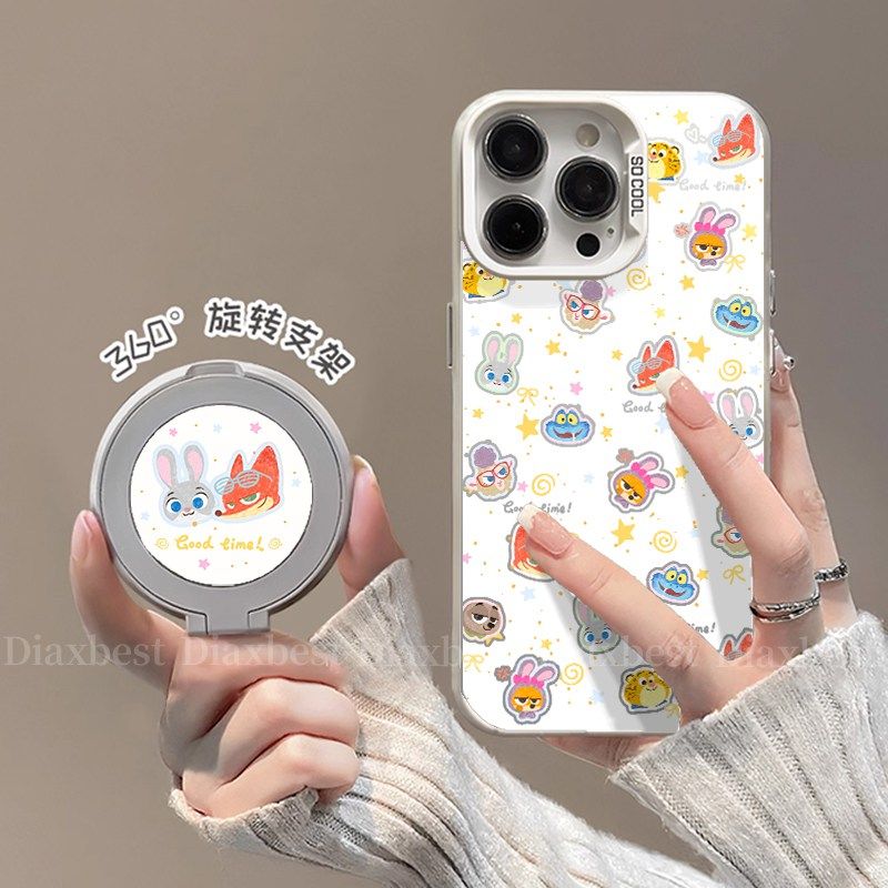 适用红米Note14手机彩银支架壳