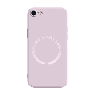 逸晟适用iPhone7手机壳新款苹果8磁吸SE2代液态硅胶苹果SE3代magsafe无线充电保护套全包防摔简约