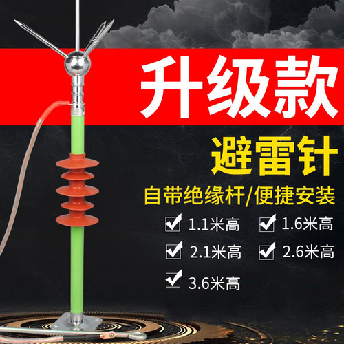 【有专利证书】纯铜避雷针