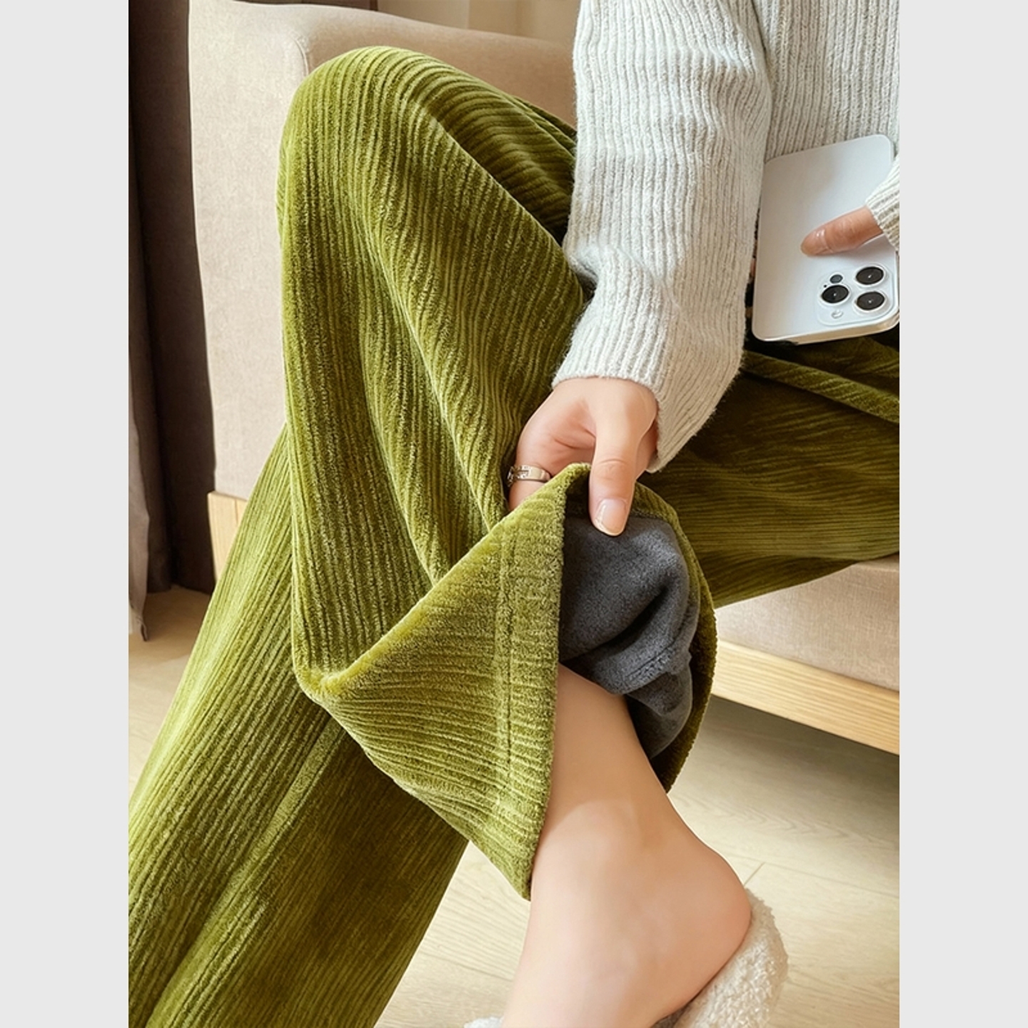 高腰窄版阔腿裤垂感慵懒风休闲裤