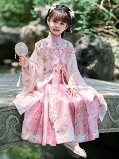 2025夏款人气儿童汉服女童明制重工云肩古风套装超仙公主长裙仙气