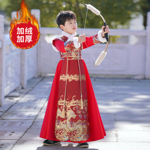 男童汉服春冬款拜年服儿童国风唐装2024龙年加厚古装小少爷演出服