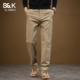 弹力宽松直筒长裤 班尼路SK高端休闲裤 厚款 百搭修身 男新款 春秋季