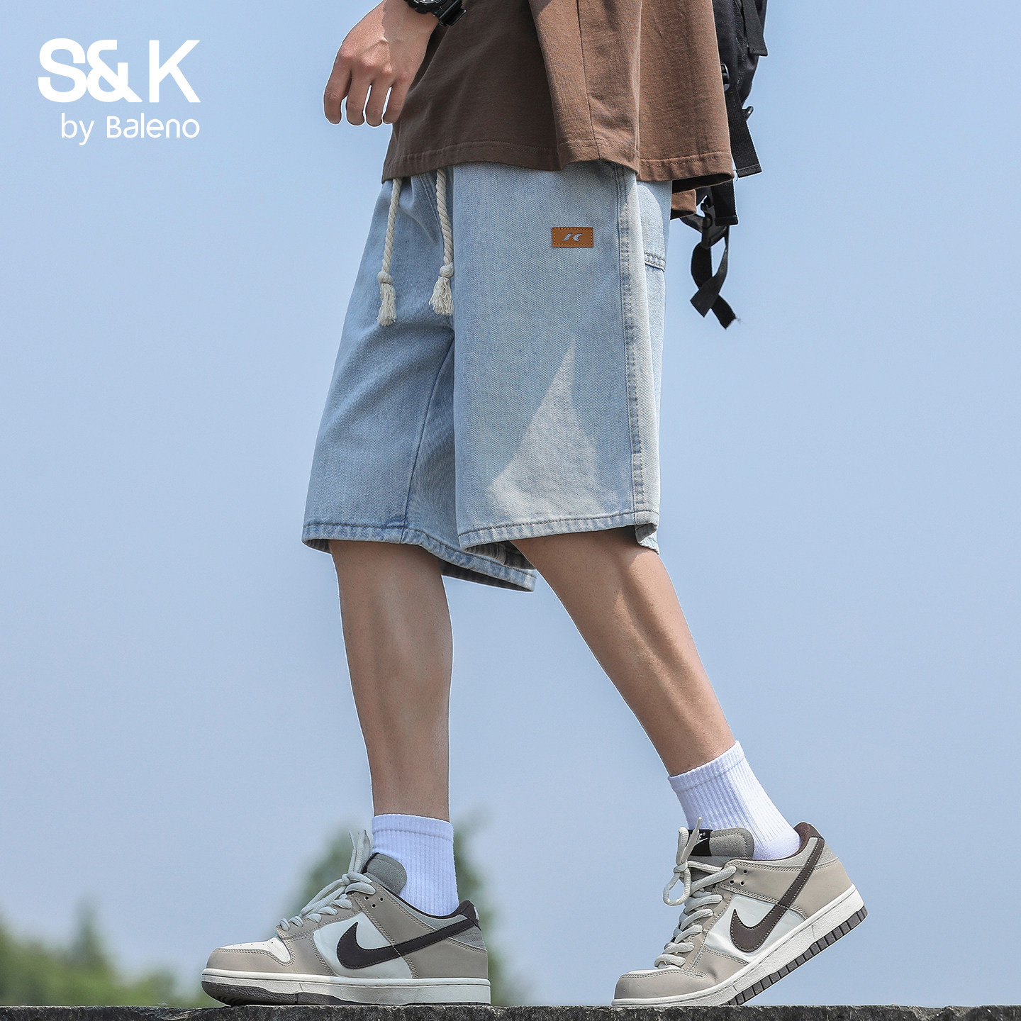 班尼路SK夏季薄款牛仔短裤男士图片