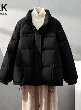 班尼路S&K系列黑色百搭羽绒服女款2025冬季新款韩版保暖休闲外套H