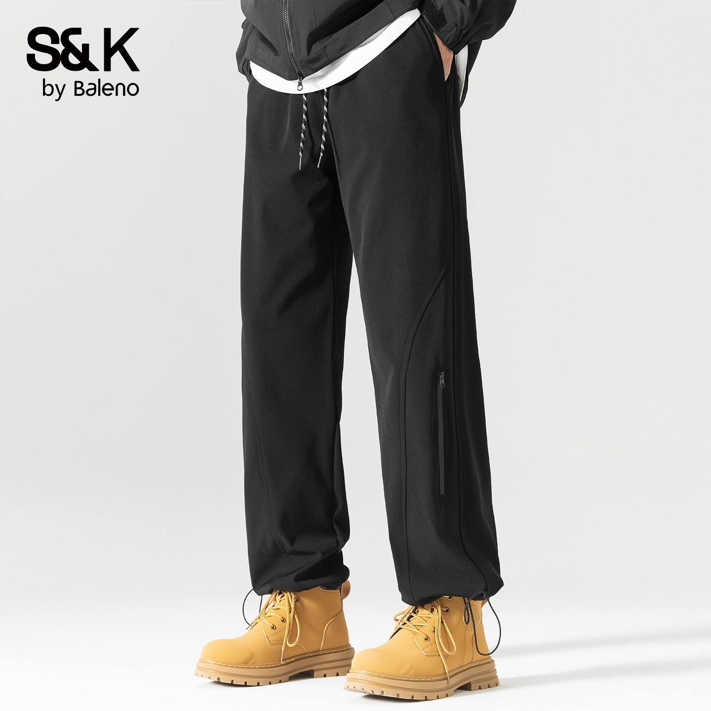 班尼路秋冬新款宽松直筒休闲裤男