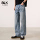 高街百搭长裤 班尼路SK美式 春季 2026新款 复古水洗直筒牛仔裤 男士