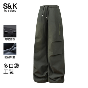 男春秋季 裤 2026新款 男士 潮E 班尼路美式 多口袋宽松休闲裤 机能工装