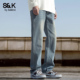 班尼路SK弹力牛仔裤 子YS 宽松直筒休闲青年潮牌长裤 男2025秋季 新款