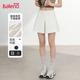 班尼路白色A字短裤 高腰宽松显瘦休闲百搭运动裤 女款 2026春夏新款
