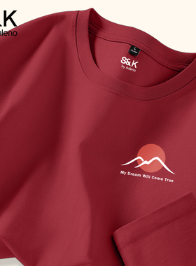 班尼路S&K系列红色长袖t恤男2026本命年马年衣服男士纯棉打底衫LF