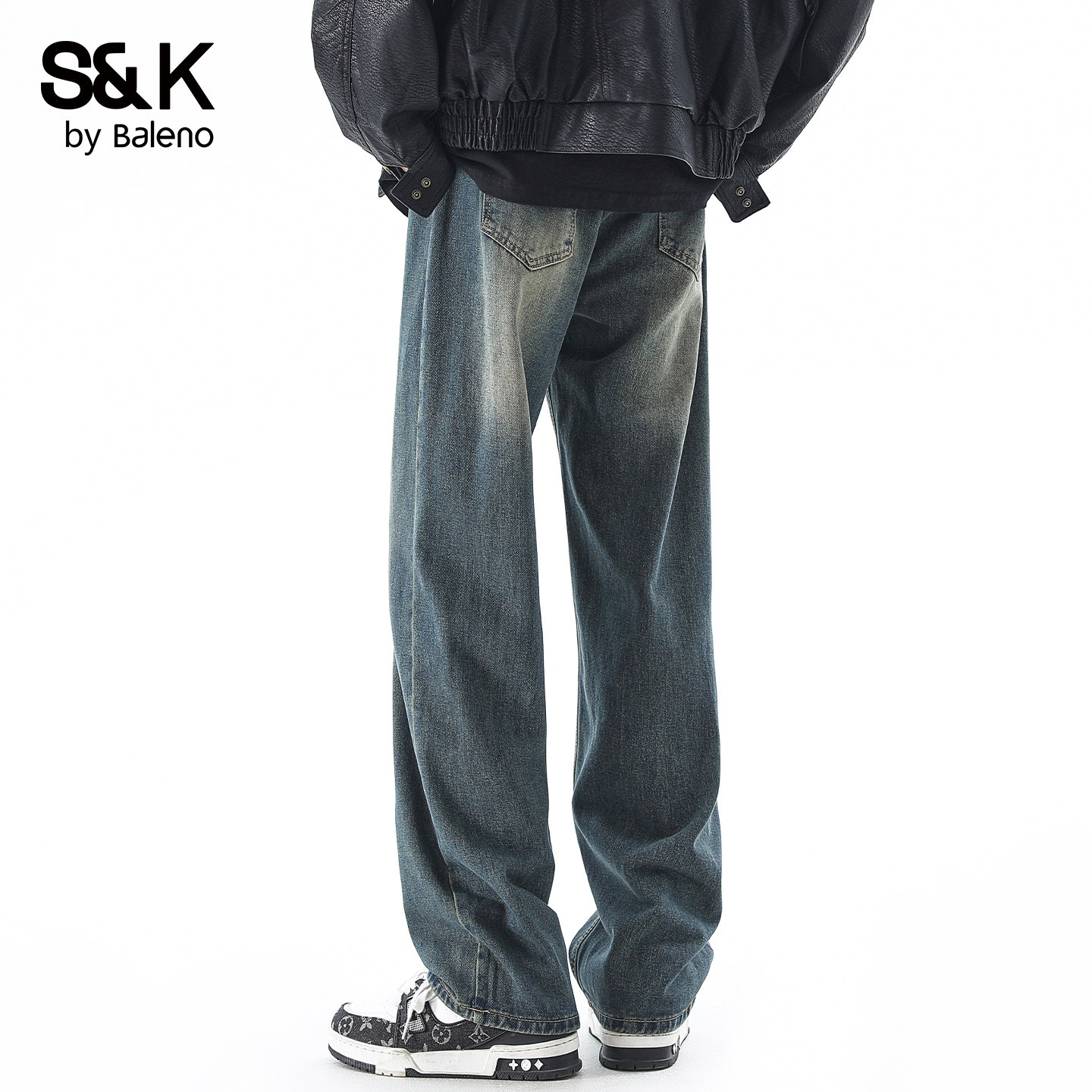 班尼路牛仔裤男秋季新款直筒潮牌