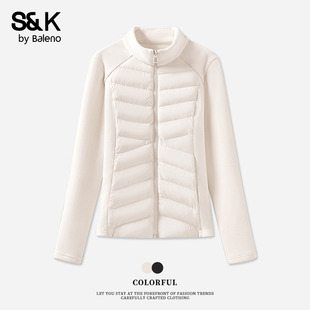 上衣Q 开衫 班尼路S&K系列立领保暖外套女2025冬新款 冲锋衣内胆修身
