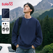 班尼路藏青色长袖 重磅上衣男A 港风潮流百搭t恤男春季 男士 卫衣新款