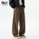 子男YS 宽松直筒阔腿潮牌高街百搭裤 班尼路SK纯棉休闲裤 男春夏新款