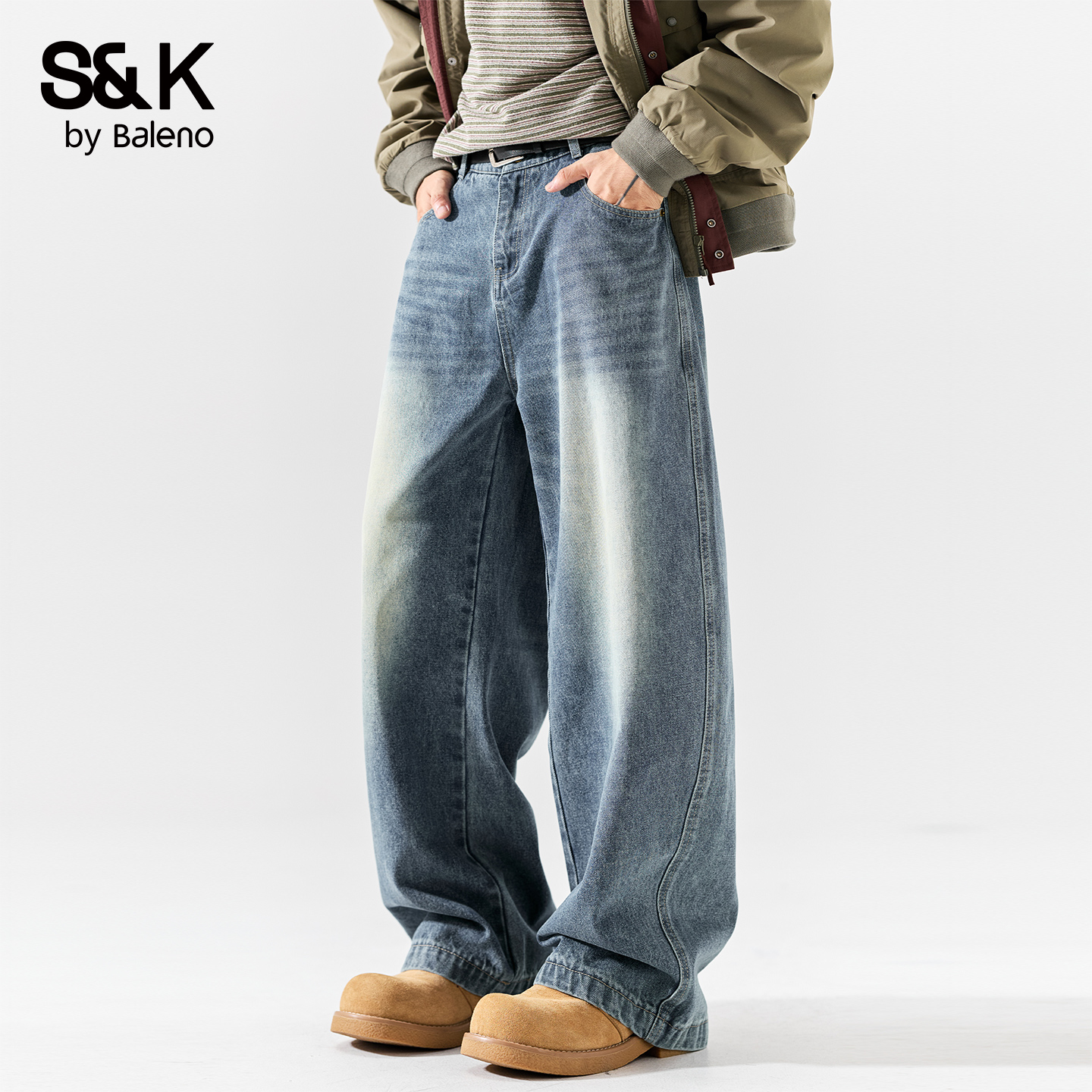 班尼路SK牛仔裤男士秋冬新款百搭