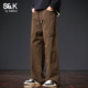 休闲裤 男秋季 宽松百搭直筒2025新款 班尼路SK潮牌阔腿工装 长裤 子YS