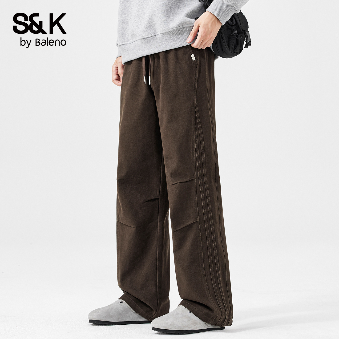 班尼路SK美式高街纯棉休闲裤男士