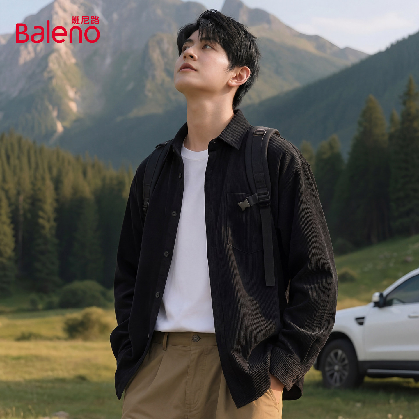 班尼路灯芯绒翻领衬衫男款春季复古工装风长袖衬衣男士休闲外套A,男装,衬衫,淘宝优惠券,粉丝福利购,淘宝优惠卷