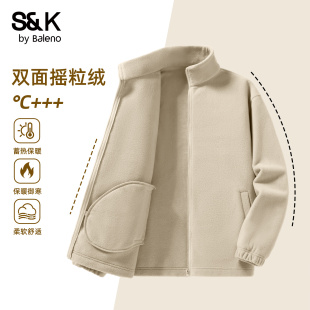 班尼路S&K户外抓绒衣男秋冬季 外套冲锋衣内胆A 保暖宽松摇粒绒男士