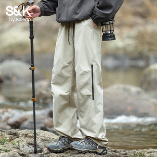 裤 百搭宽松直筒休闲裤 男秋季 户外速干登山裤 男MS 新款 班尼路SK工装