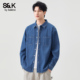 班尼路SK纯棉衬衫 青年休闲外套YS 宽松百搭衬衣长袖 男2025秋季 新款