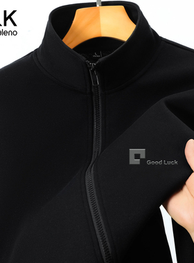 班尼路S&K系列秋季新款开衫卫衣男2025男士黑色立领夹克外套潮LF