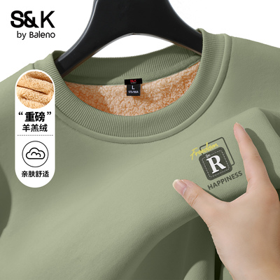 班尼路S&K圆领卫衣男款加绒加厚